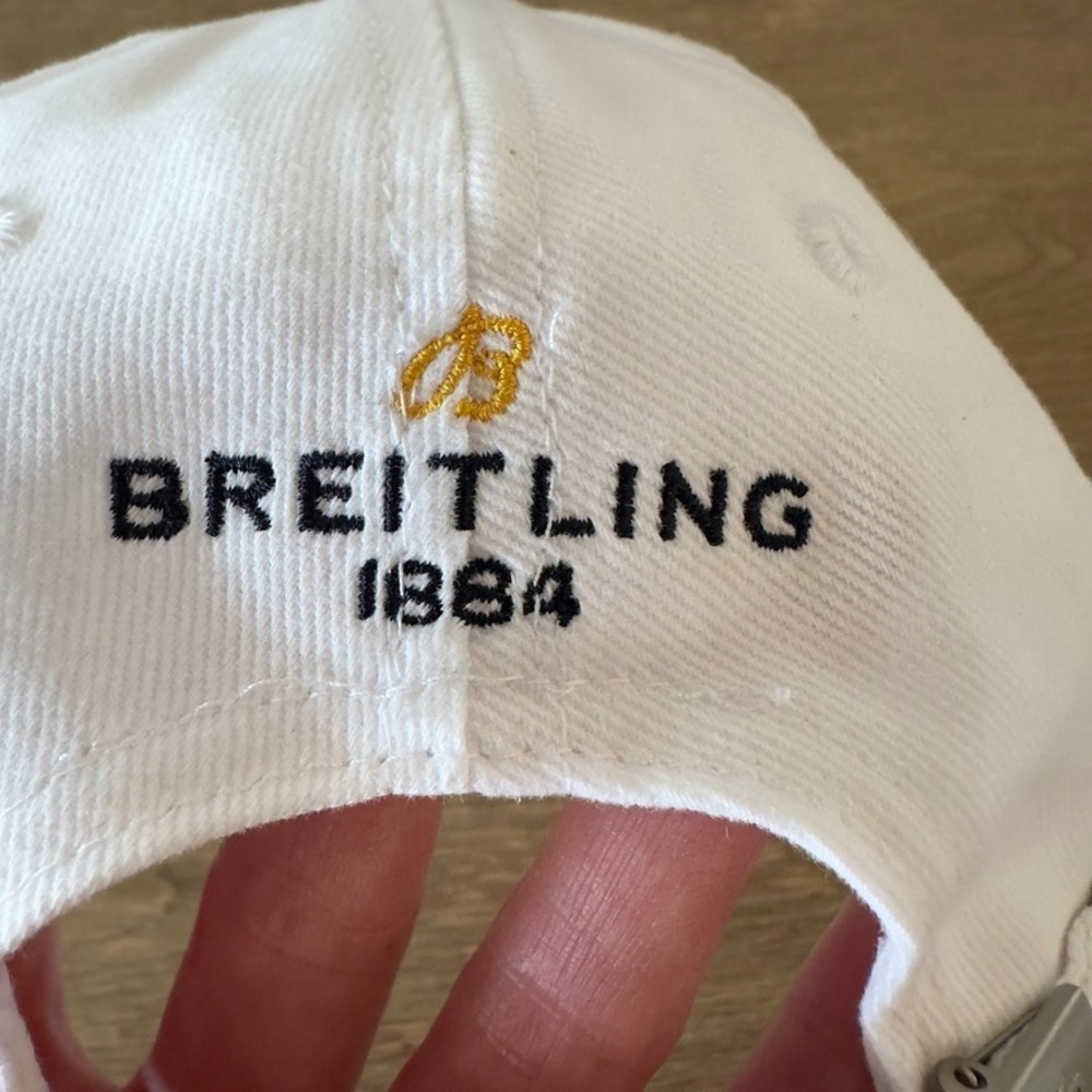NEW Breitling Watch Company 1884 Embroidered Logo Men's Hat-White Organic Cap - Picture 9 of 13